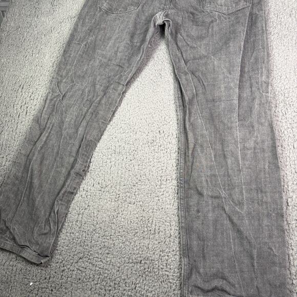 Levis 569 Jeans Mens 34x32 (Fits 36x32) Gray Washed Denim Loose Straight Baggy - Picture 3 of 9
